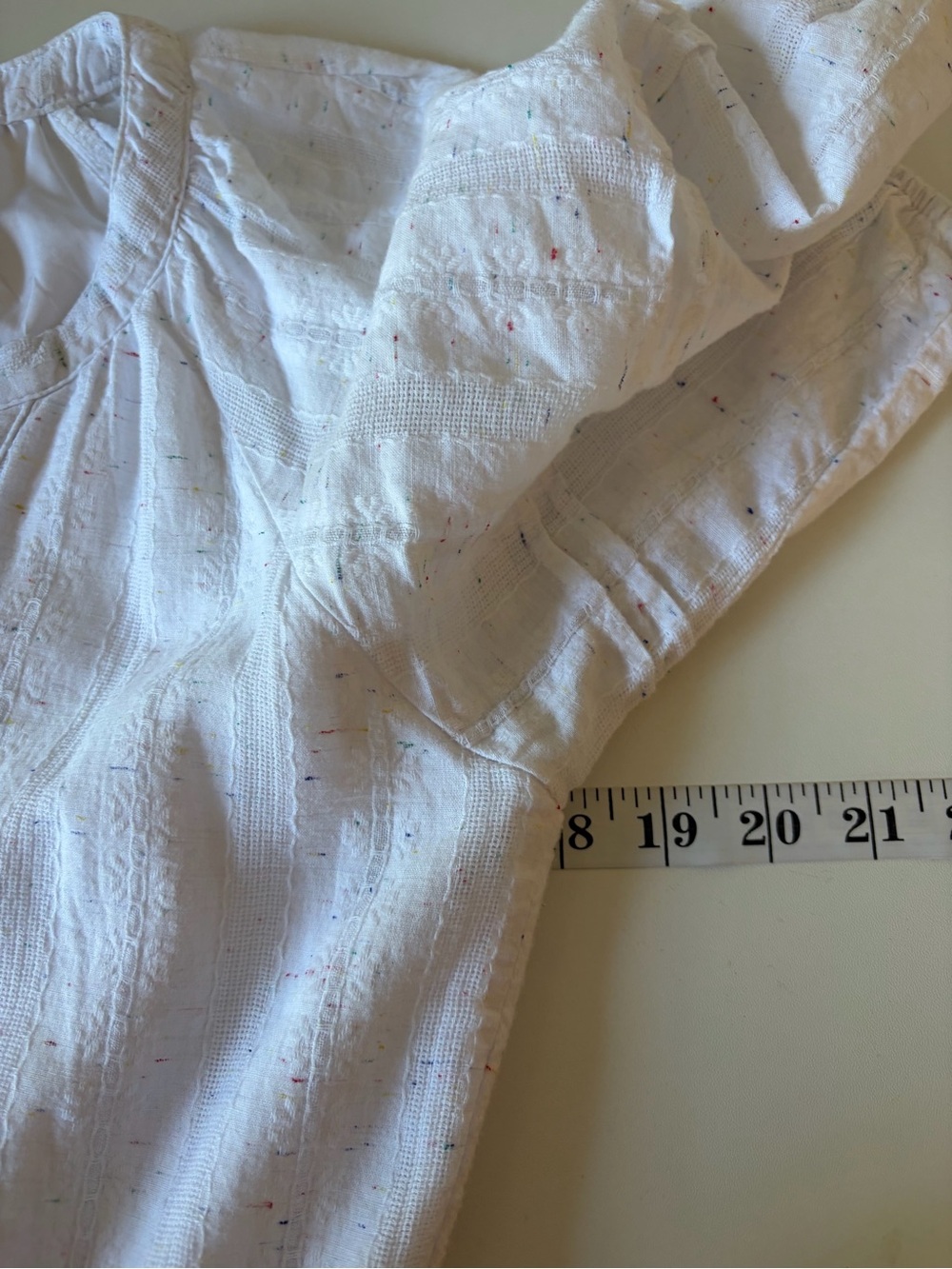 Betsey Johnson Milkmaid Cottage Confetti White Tiered Cotton Maxi Dress Medium - Picture 12 of 17